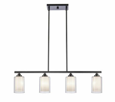 Fairbank 4 Light Oversized Island Pendant by Innovations - 342-4I-BK-CLW
