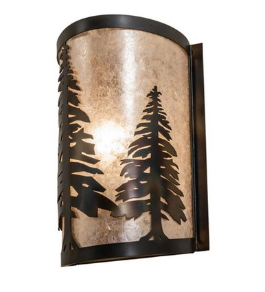 Tall Pines 1 Light Wall Sconce 12 x 8.5 Inches by Meyda Tiffany - 178370