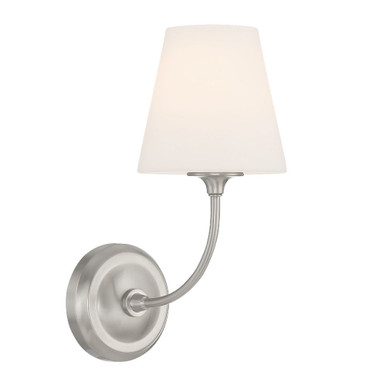 Sylvan 1 Light Candle Style Wall Sconce 13.25 Inch Tall by Crystorama - 2441-OP-BN