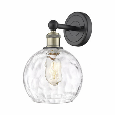 Athens Water Glass 1 Light Wall Sconce 12 Inch Tall by Innovations - 616-1W-G1215-8