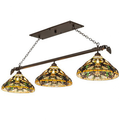 Jeweled Grape 3 Light Oblong Pendant 24 x 16 Inches by Meyda Tiffany - 236840