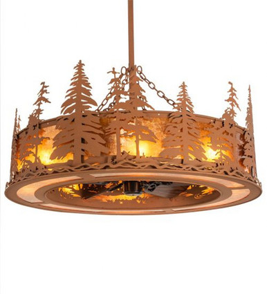 Tall Pines 8 Light Fandelier 126 In H and 45 In W by Meyda Tiffany - 213837