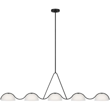 Nido 5 Light Oversized Linear Chandelier by Visual Comfort Studio - KC1125MBK