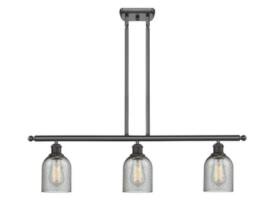 Caledonia 3 Light Stem Hung Island 9.5 Inch and 36 Inch Wide by Innovations - 516-3I-OB-G257