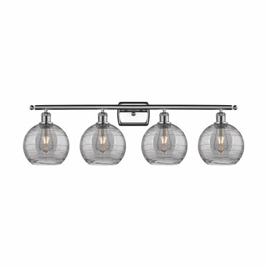 Athens Deco Swirl 4 Light Bath Vanity 10.88 X 38 Inch Wide by Innovations - 516-4W-PC-G1213-8SM