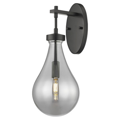 Owego 1 Light Wall Sconce 17.5 Inch Tall and 7 Inch Wide by Innovations - 451-1W-BK-G451-7SM