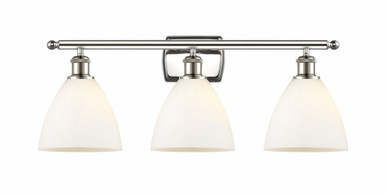Bristol Glass 3 Light Industrial Vanity Light by Innovations - 516-3W-PN-GBD-751