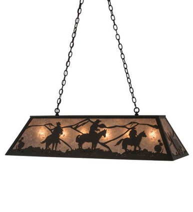Rustlers 6 Light Oblong Pendant 28 x 17 Inches by Meyda Tiffany - 184715
