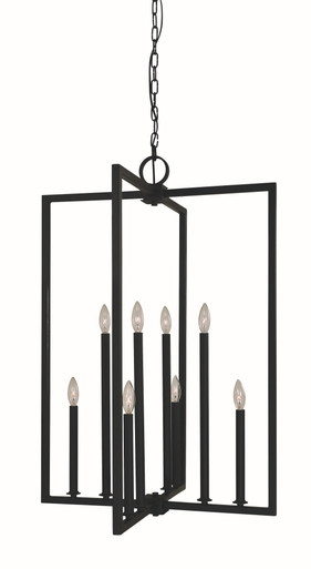 Andrew 8 Light Medium Foyer Chandelier by Framburg - L1186 MBLACK