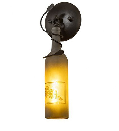 Tuscan Vineyard 1 Light Wine Bottle Hanging Wall Sconce 15 x 5 In by Meyda - 49462
