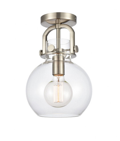 Newton 1 Light 8 Inch Wide Flush Mount by Innovations - 410-1F-SN-8CL