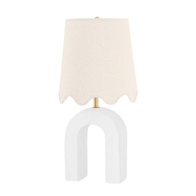 Roshani 1 Light Table Lamp 24 Inches Tall and 12 Inches Wide by Mitzi - HL685201-AGB/CMW