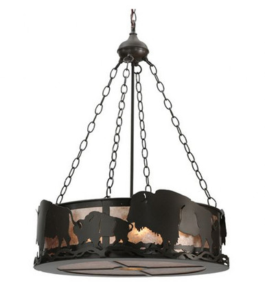 Buffalo 1 Light Inverted Pendant 35.5 x 24 Inches by Meyda Tiffany - 112938