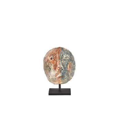 Artisan Small Face Disc 5.75 Inch Sculpture by Currey Company - 1200-0853