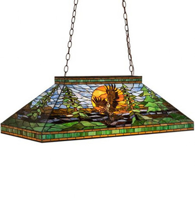 Eagle At Sunset 3 Light Large Pendant by Meyda Tiffany - 79964