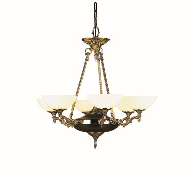 Napoleonic 6 Up Light Large Chandelier by Framburg - 8406 FB