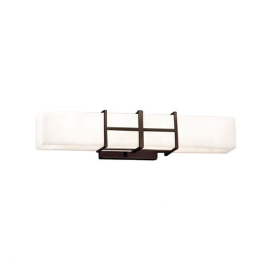 Fusion Structure 19W LED Opal Glass Linear Vanity Light by Justice Design - FSN-8640-OPAL