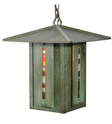 Moss Creek Creekside 1 Light Square Hanging Lantern Pendant by Meyda - 106036