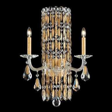 Sarella 2 Light Crystal Wall Sconce 23 Inch Tall by Schonbek - RS8332N