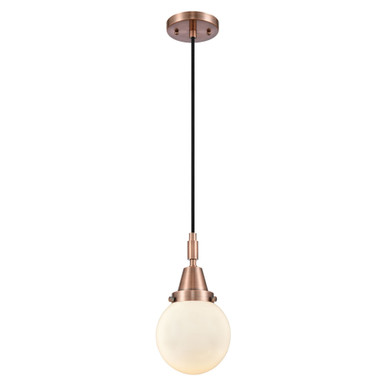 Beacon 1 Light Cord Hung Mini Pendant 10.63 Inch Tall by Innovations - 447-1P-G20-6