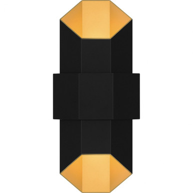 Chasm 12W 1 LED Outdoor Wall Lantern by Quoizel - CHS8307MBKG