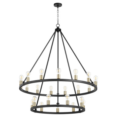 Paxton 24 Light Oversized 2 Tier Chandelier by Quorum - 64-24