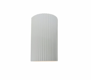 Ambiance 1 Light Small ADA Pleated Cylinder Wall Sconce by Justice Design - CER-5740