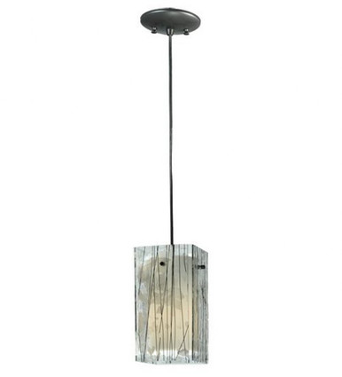 Metro Fusion Branches 1 Light Square Mini Pendant 15 x 7 Inch by Meyda - 111349