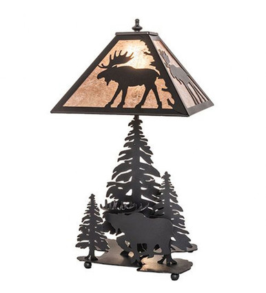 Moose on the Loose 1 Light Table Lamp 21 x 11 Inch by Meyda Tiffany - 102984