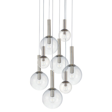 Bubbles 8 Light Pendant 22 Inch Tall and 29 Inch Wide by Sonneman - 3768