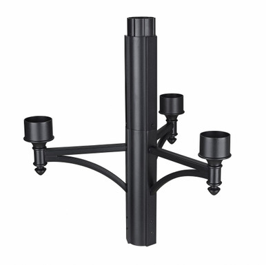 Accessory 4 Light Outdoor Post with Hardware 25.75 x 22.75 Inches by Z-Lite - 501-4BK