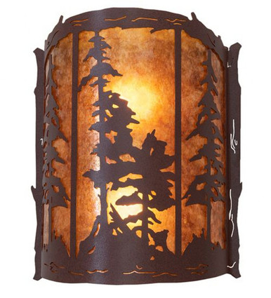 Tall Pines 2 Light Wall Sconce 15 x 12 Inches by Meyda Tiffany - 260435