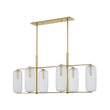 Pebble 6 Light Large linear Pendant by Hudson Valley - 3476