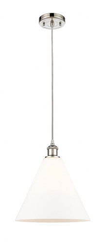 Berkshire Glass 1 Light Cord hung Mini Pendant 13 X 12 by Innovations - 516-1P-PN-GBC-121