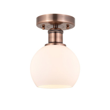 Athens 1 Light Semi Flush Mount 9.88 Inch and 5.88 Inch Wide by Innovations - 616-1F-AC-G121-6