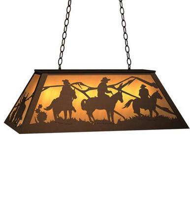 Rustlers 6 Light Oblong Pendant 18 x 17 In by Meyda Tiffany - 274122