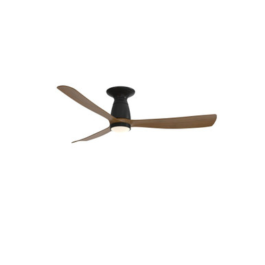 Kute Flush Ceiling Fan with Knurled Light Kit 52 Inch Wide by Fanimation - FPD8534-KLK-F