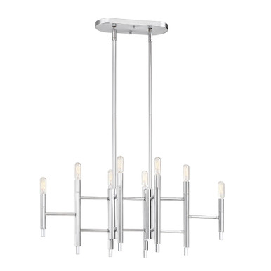 Jessa 8 Light Large Linear Chandelier by Designers Fountain - 93238-ch