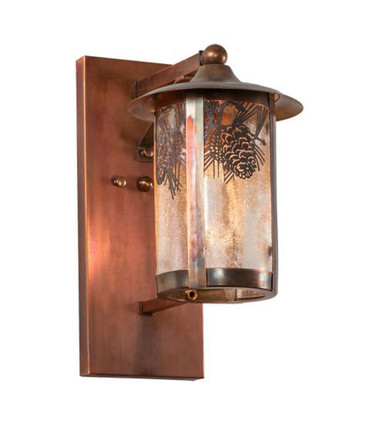 Fulton Winter Pine 1 Light Wall Sconce 15 x 8 Inches by Meyda Tiffany - 221038