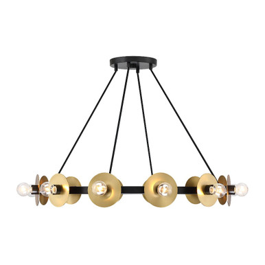 Harmoni 12 Light Chandelier 4.5 Inch and 30 Inch Wide by Designers Fountain - D313C-12CH-MB