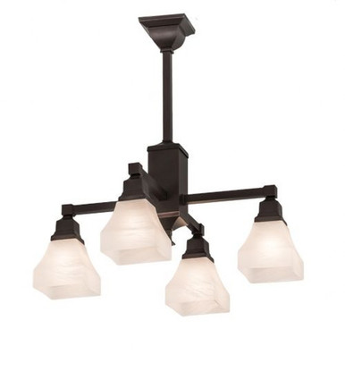 Bungalow 4 Light Chandelier 25 x 24.5 Inches Wide by Meyda Tiffany - 192959