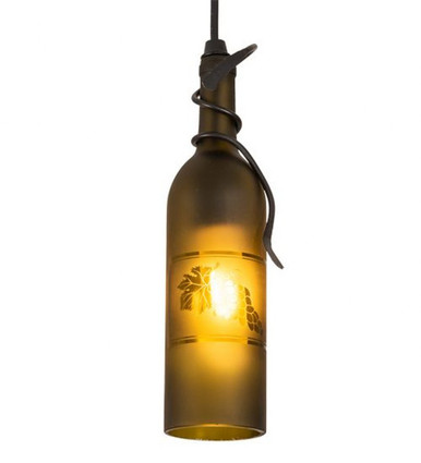 Tuscan Vineyard 1 Light Wine Bottle Mini Pendant 15 x 3 Inch by Meyda - 215751