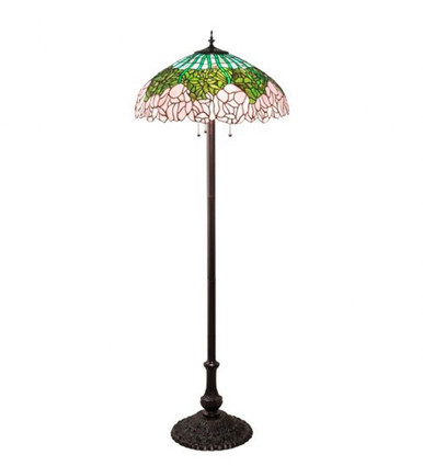 Tiffany Cabbage Rose 62 Inches High Floor Lamp by Meyda Tiffany - 37706