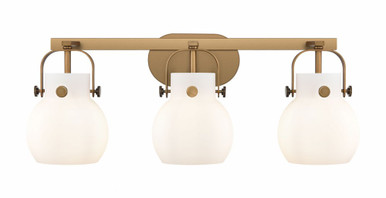 Pilaster II Sphere 3 Light Bath Vanity 26.5 Inch Wide by Innovations - 423-3W-G410-6