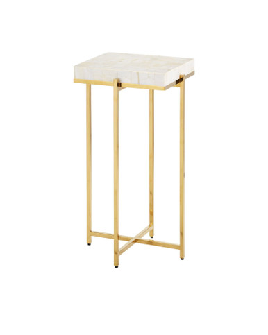 Casey Pearl Accent Table 23.25 Inch Tall and 11 Inch Wide by Currey Company - 4000-0225