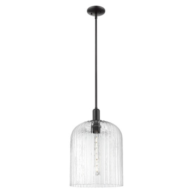 Bridal Veil 1 Light Mini Pendant 18.13 Inch and 12 Inch Wide by Innovations - 716-1S-BK-G559-12CL