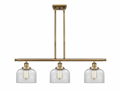 Bell 3 Light Stem hung Island 11 Inch Tall and 36 Inch Wide by Innovations - 916-3I-BB-G72
