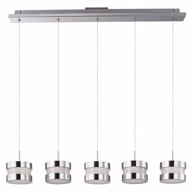 Disco 24W 5 LED Light Oversized Linear Round Pendant by ET2 - E22685-01PC