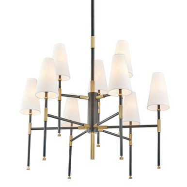 Bowery 9 Light Large 2 Tier Chandelier by Hudson Valley - 3734
