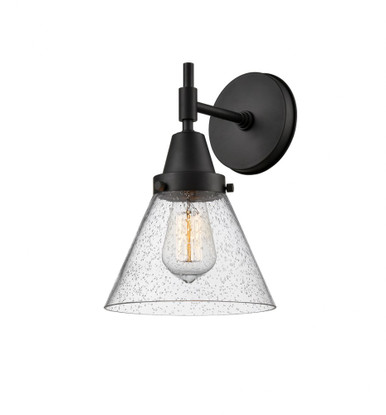 Cone 1 Light Wall Sconce 11.25 Inch Tall and 7.75 Inch Wide by Innovations - 447-1W-BK-G44
